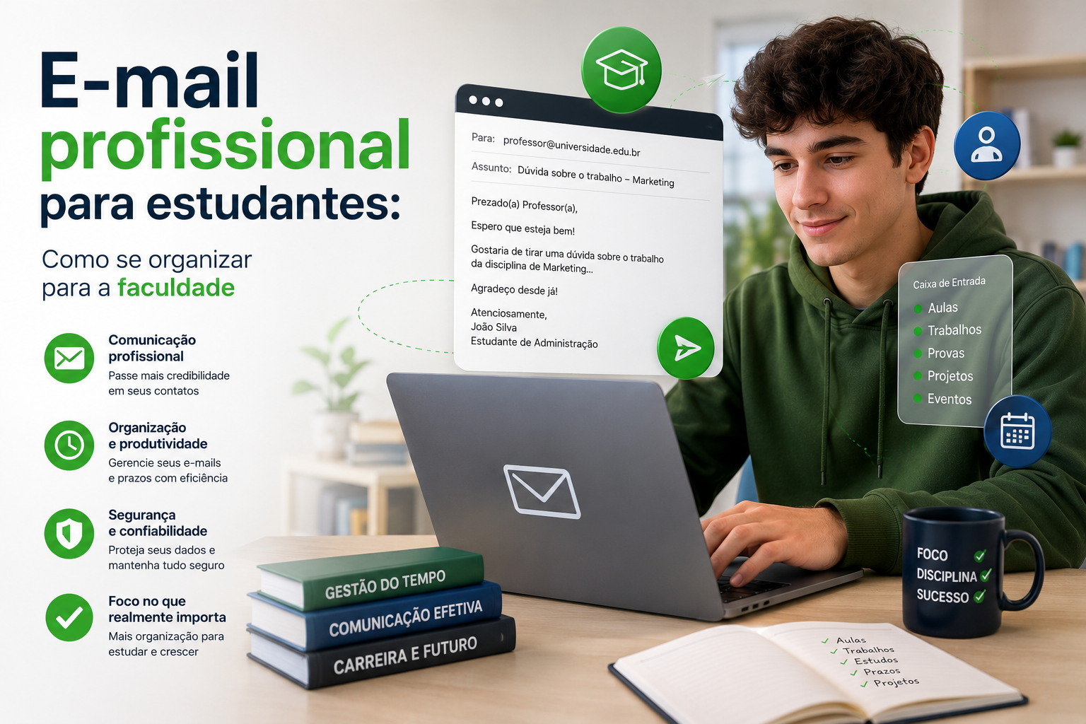 E-mail profissional para estudantes: Como se organizar para a faculdade